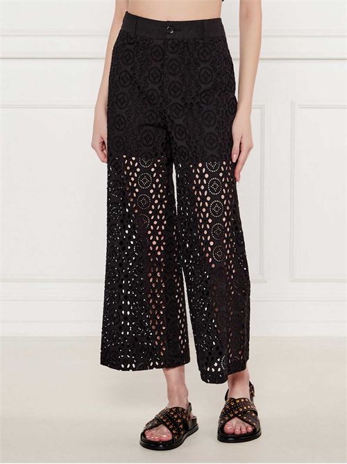 Pantaloni cropped con ricami LIU JO | WA5282T2182/22222